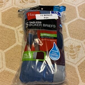 HANES BOXER BRIEFS / MENS / LARGE